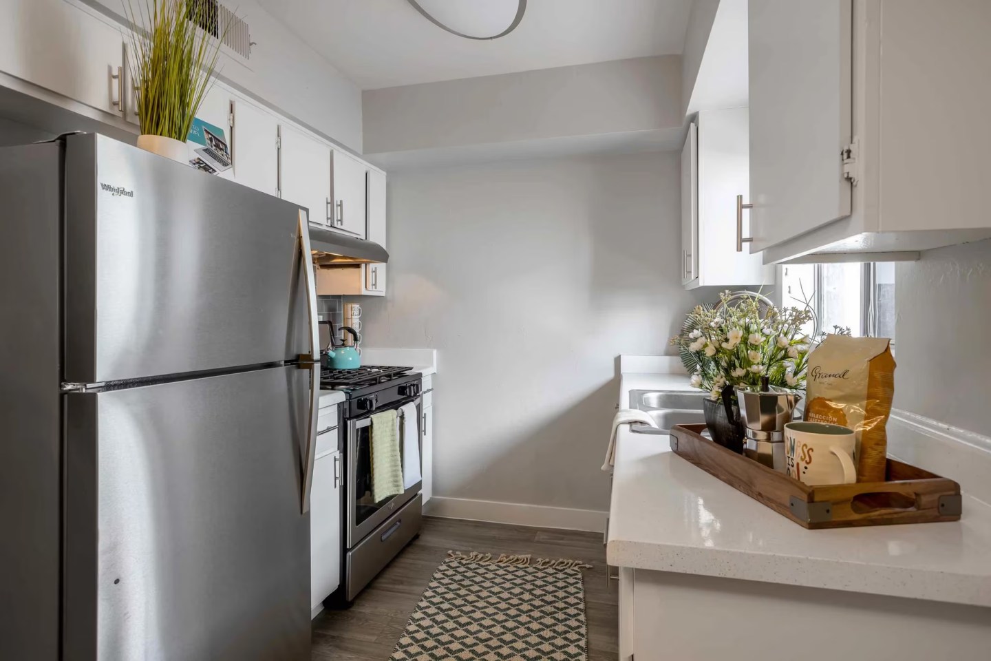 Apartment kitchen — representative home at Villas de Azul.