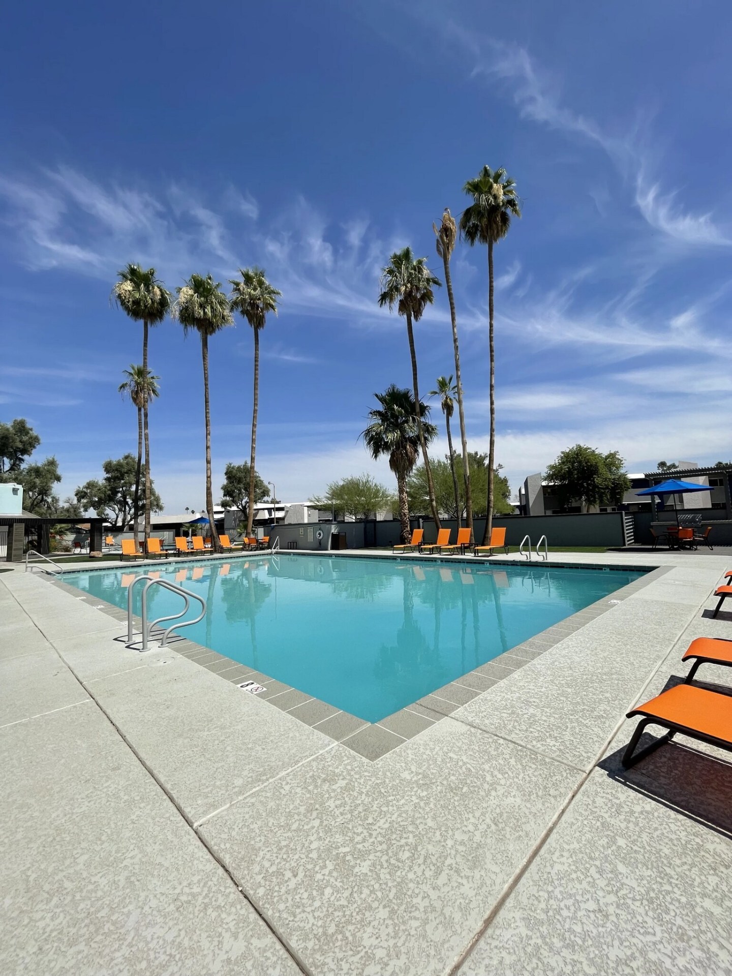 Pool and poolside area at Villas de Azul.